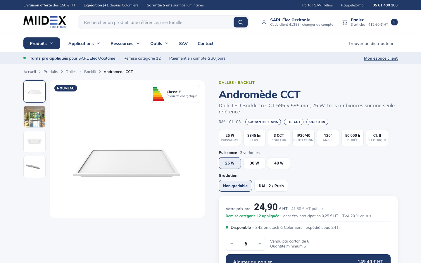 Fiche produit technique Miidex